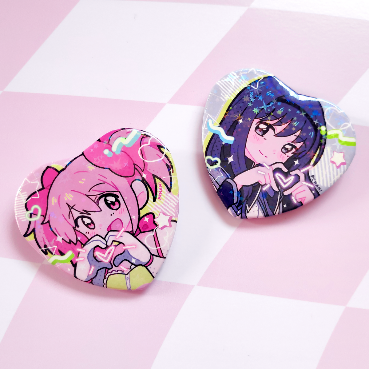 Puella Magi Madoka Holographic Heart Badge