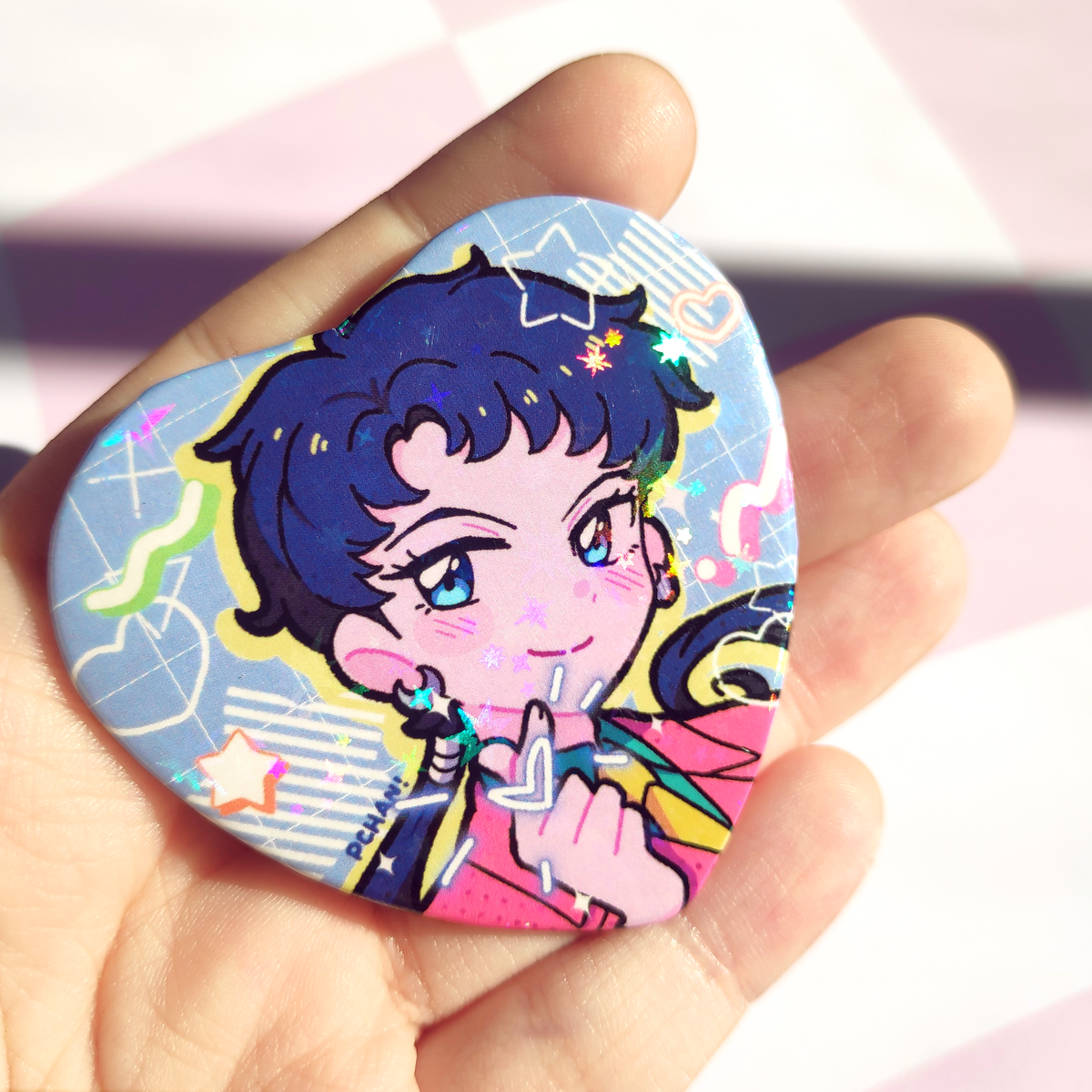 Boton holografico corazón Sailor Moon