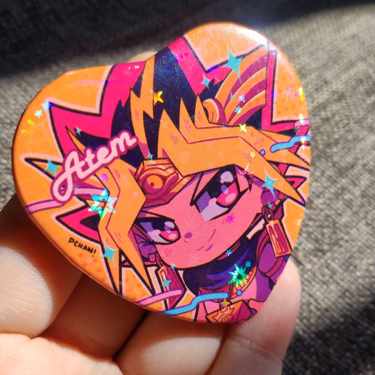 Yu-Gi-Oh! DM Holographic Heart Badge