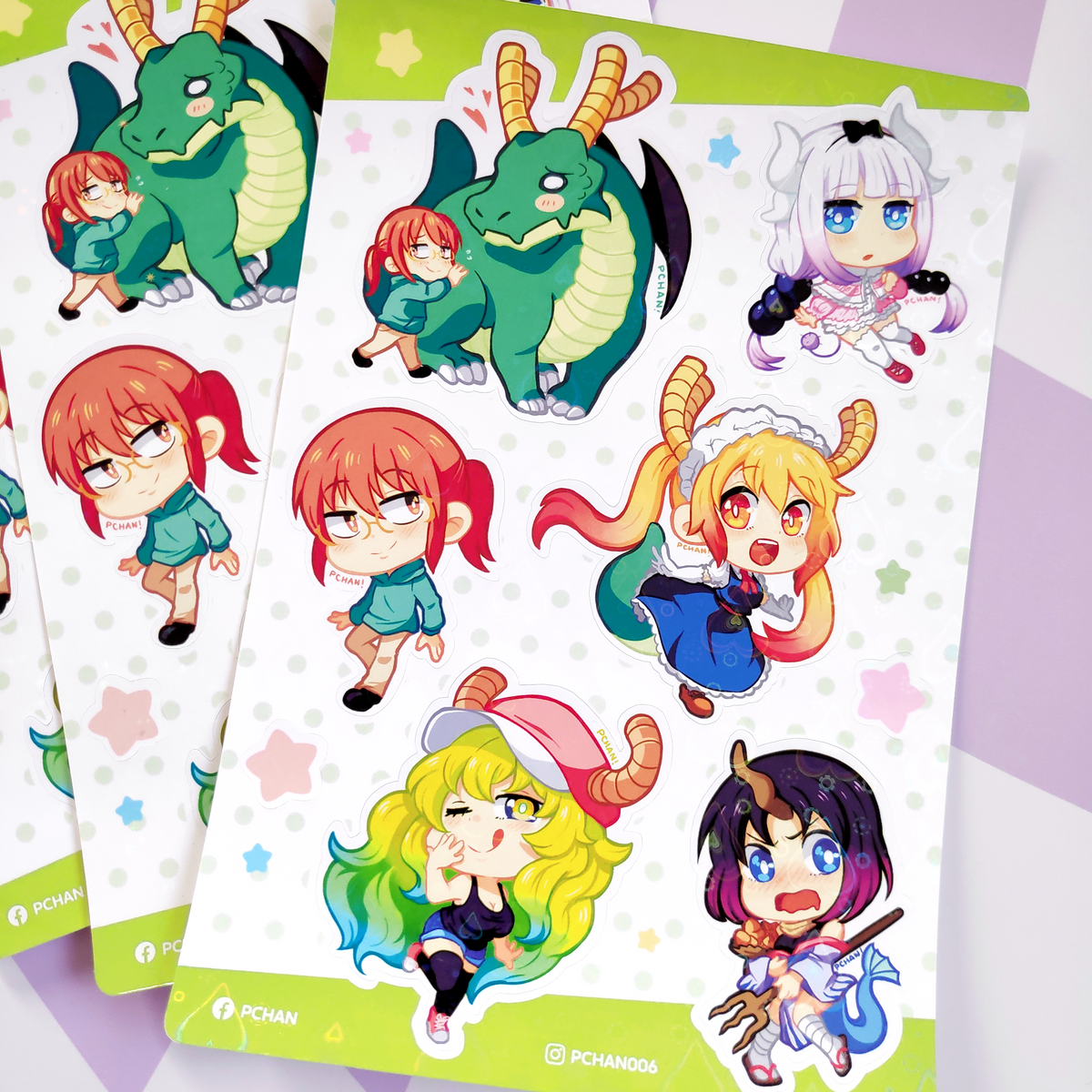 Sticker Sheet Kobayashi's Maid Dragon
