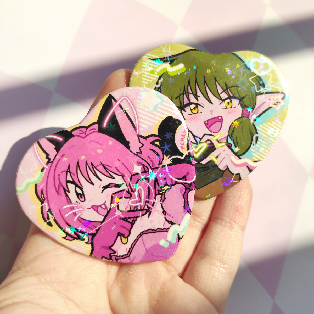 Tokyo Mew Mew Holographic Heart Badge