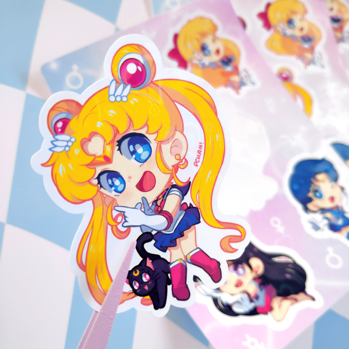 Sticker Sheet Sailor Moon inner senshis