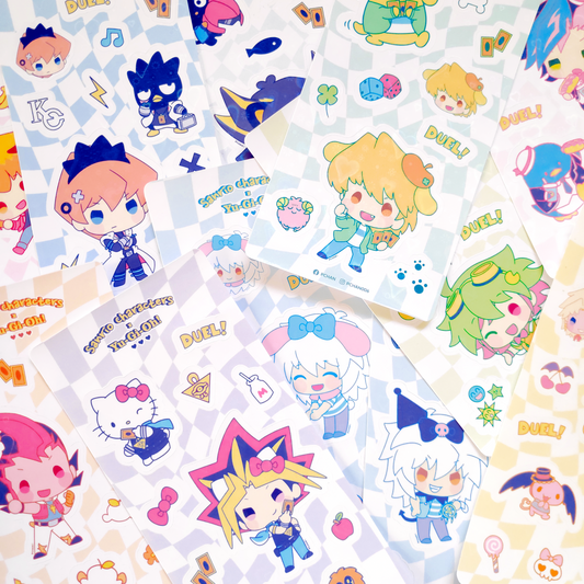 Sticker sheet SanrioxYu-Gi-Oh!