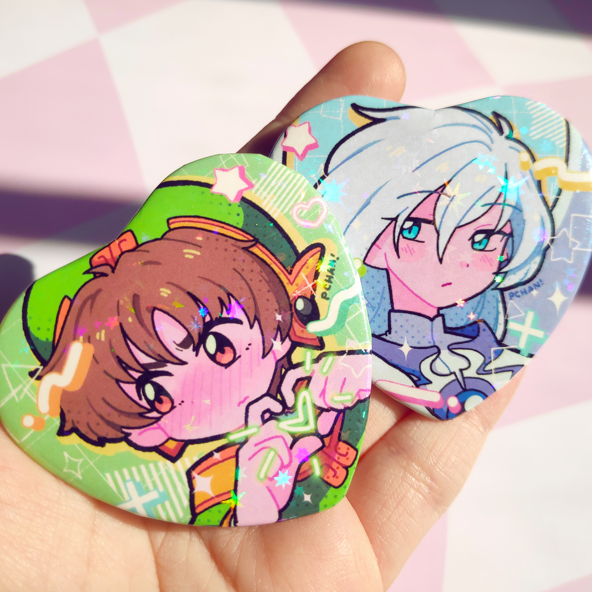 Boton holografico corazón CardCaptor Sakura