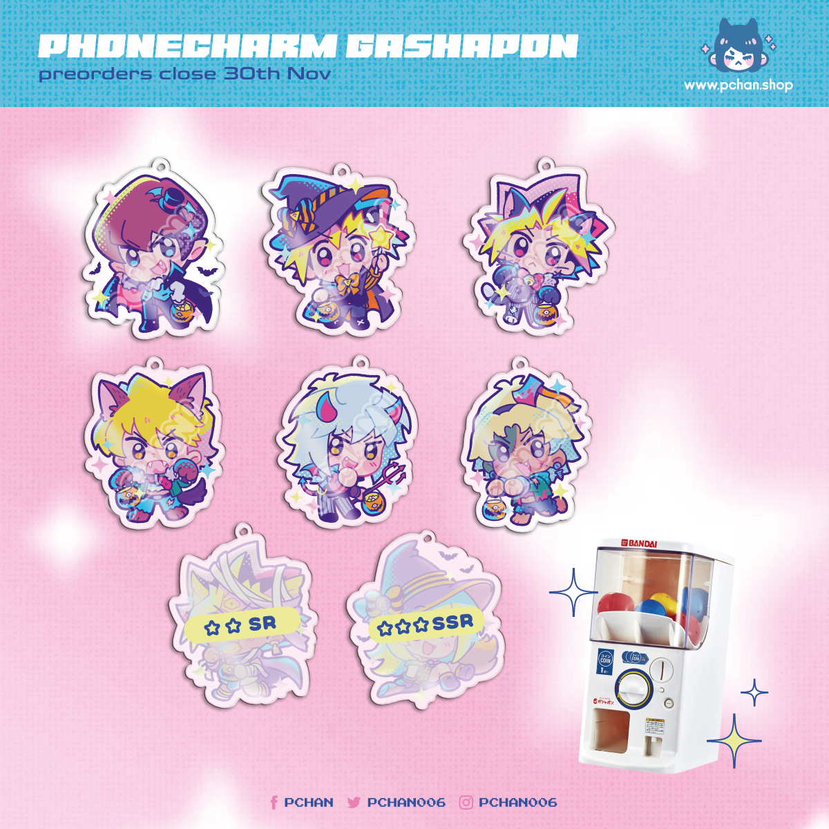 Preorder Gachapon YGO Trick or Treat phonecharm 