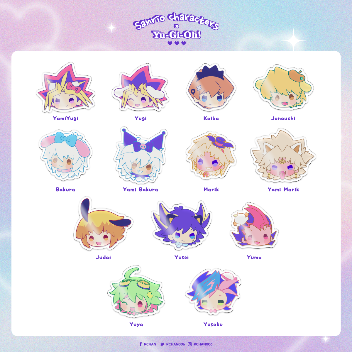SanrioxYu-Gi-Oh! epoxy glitter Acrylic Pin