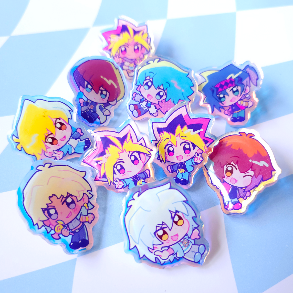 PRE-ORDER Yu-Gi-Oh! epoxy holo rainbow Acrylic Pin