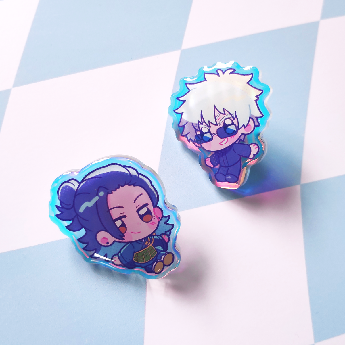 Pin de acrilico holografico Jujutsu Kaisen