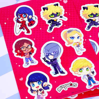 Miraculous Ladybug sticker sheet